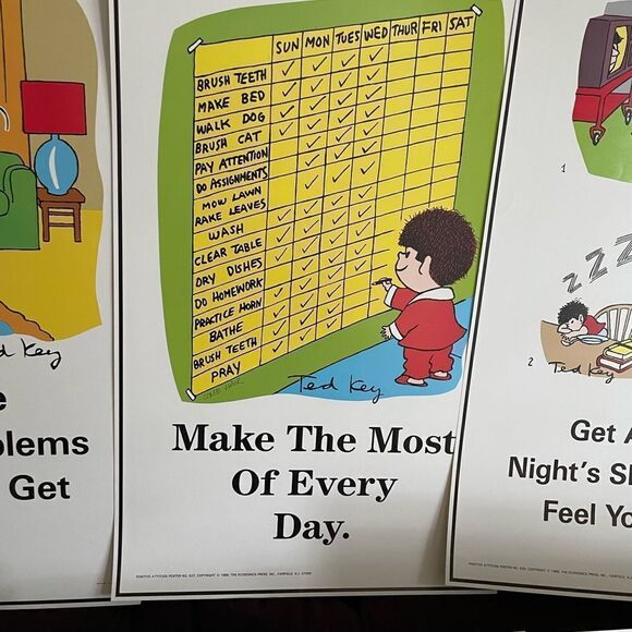 Positive Attitude 1980’s Posters Inspirational Good Deeds set of 6!! - Picture 6 of 14